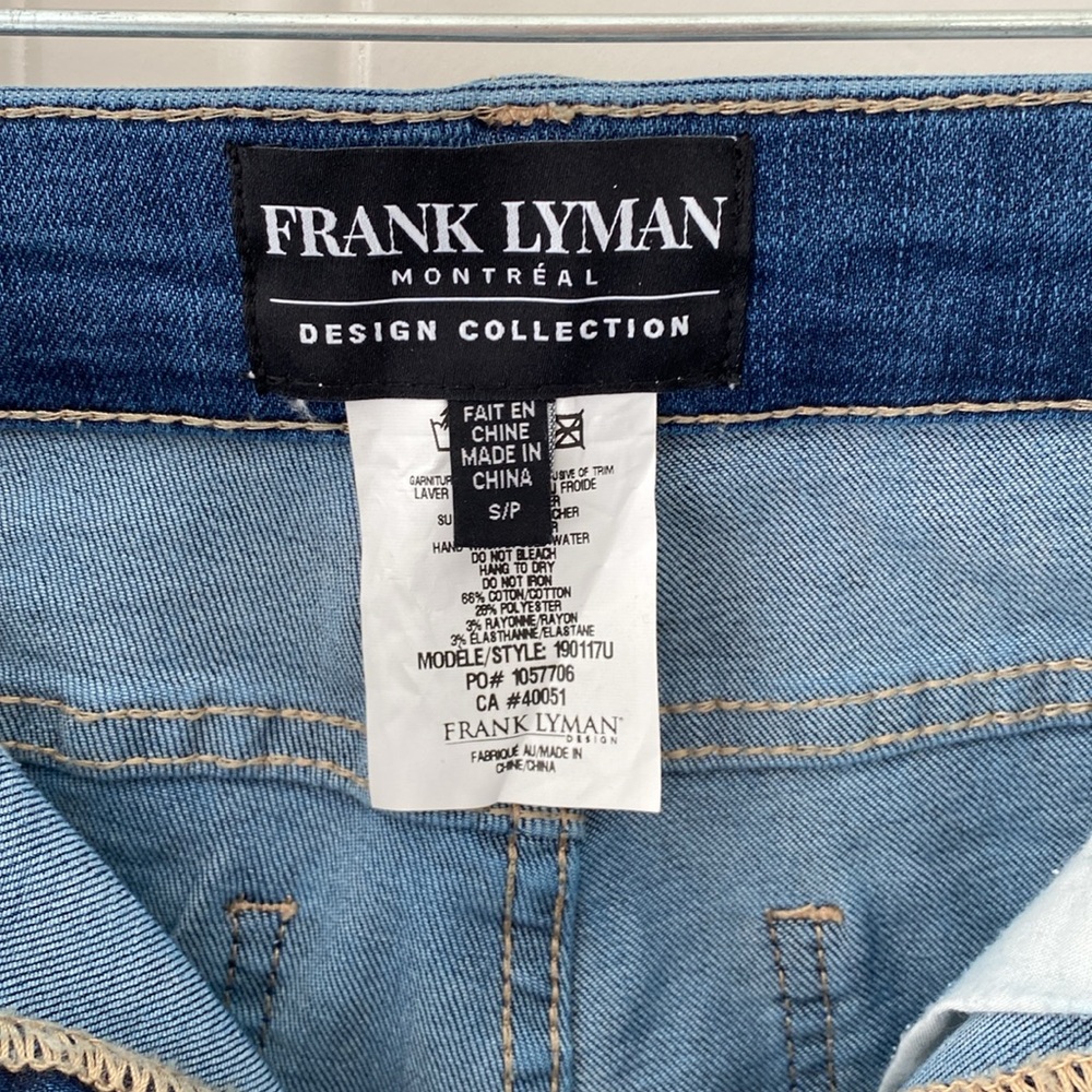FRANK LYMAN Montreal • Blue Denim Slim 🎀 Crystal Bow & Pearl sparkely Jeans 👖 ⭐️ - Picture 14 of 16